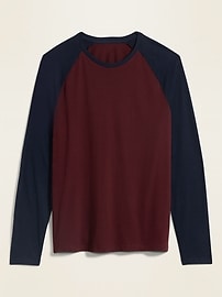 View large product image 3 of 3. Soft-Washed Color-Blocked Raglan-Sleeve Tee