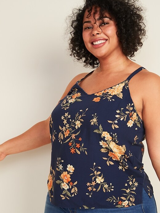 View large product image 1 of 3. Scalloped-Edge Plus-Size Cami
