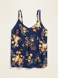 View large product image 3 of 3. Scalloped-Edge Plus-Size Cami