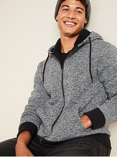 old navy men's sherpa lined hoodie