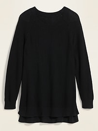 View large product image 3 of 3. Textured Boat-Neck Plus-Size Sweater