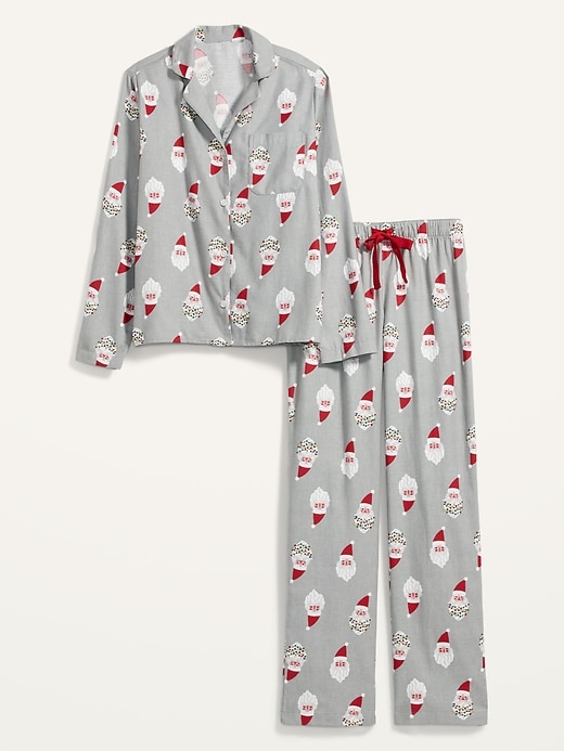Old Navy Patterned Flannel Pajama Set for Women. 1