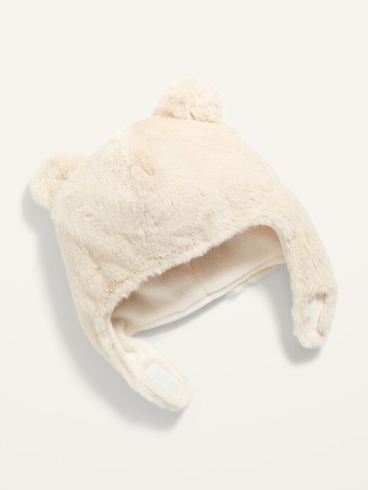 View large product image 1 of 1. Unisex Faux-Fur Critter Trapper Hat for Baby