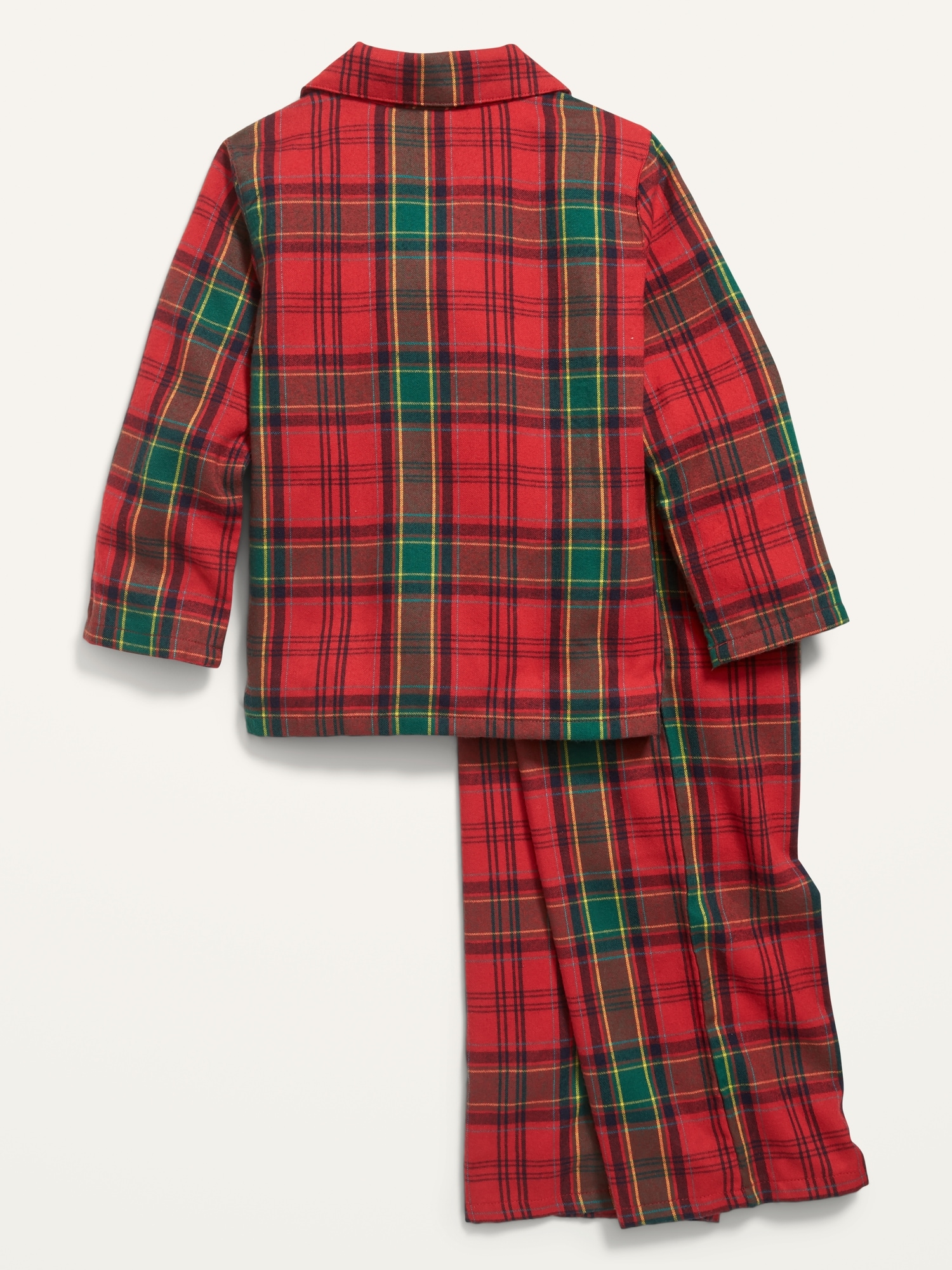 Unisex Plaid Pajama Set for Toddler & Baby