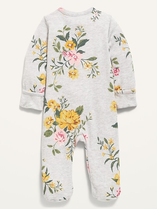 View large product image 2 of 2. Unisex Thermal Footed One-Piece for Baby