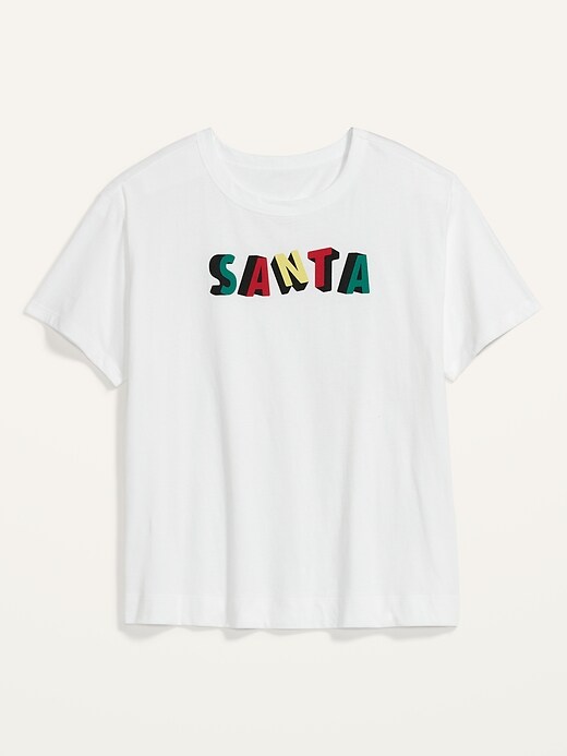 View large product image 1 of 1. Loose-Fit Christmas Graphic Plus-Size Easy Tee