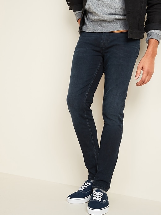 Oldnavy Super Skinny Built-In Flex Max Dark-Wash Jeans for Men