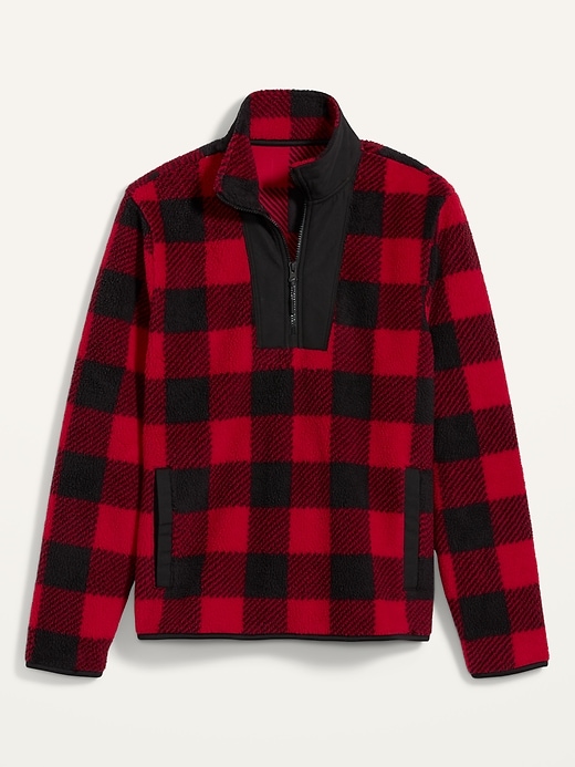 Image number 4 showing, Cozy Sherpa Half Zip Mock-Neck Sweatshirt
