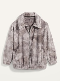 Cozy Teddy-Sherpa Plus-Size Jacket