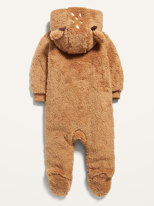 View large product image 2 of 2. Unisex Deer-Critter Sherpa One-Piece for Baby