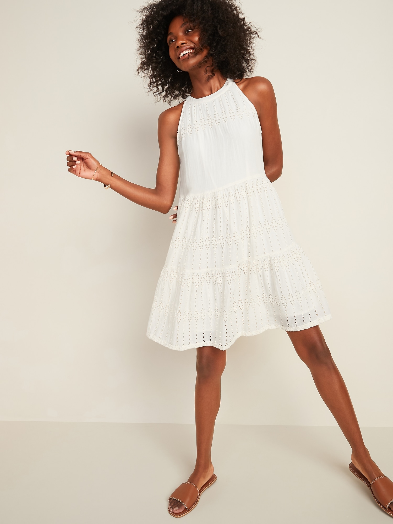 Eyelet on sale tiered dress