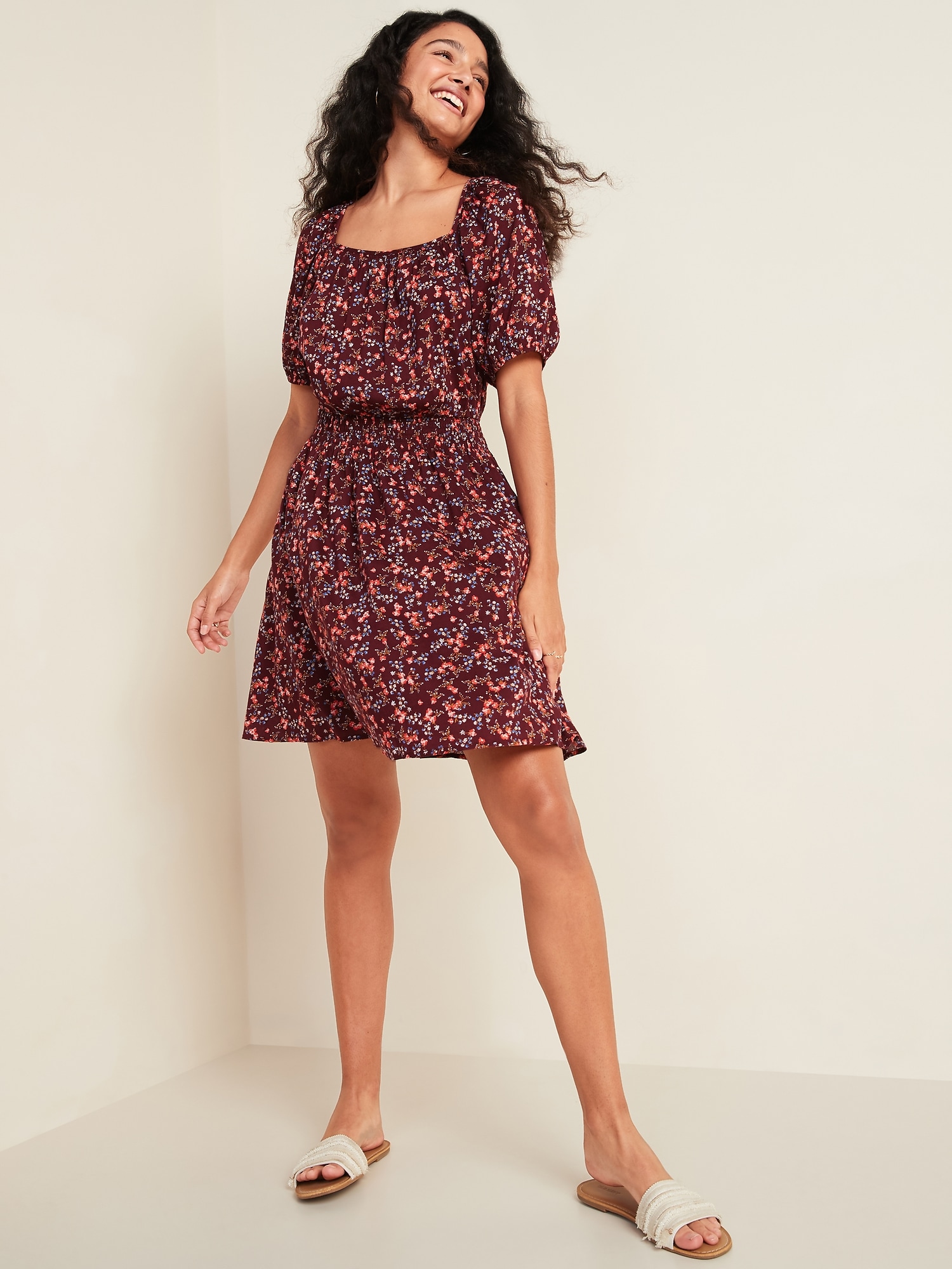 short puff sleeve dress