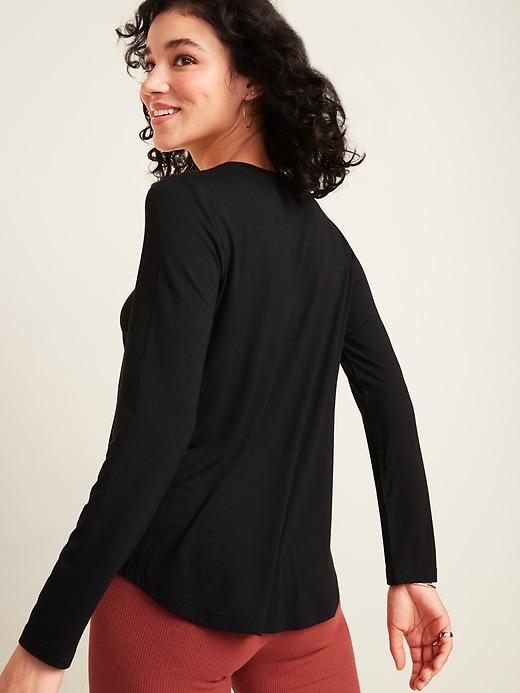 View large product image 2 of 3. Luxe Long-Sleeve T-Shirt for Women