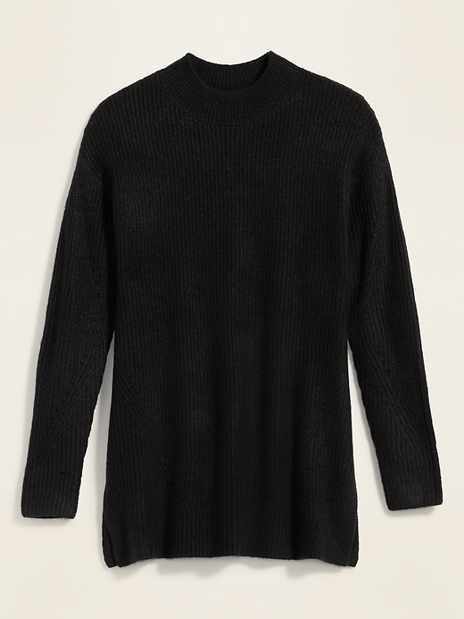View large product image 2 of 2. Cozy Textured Tunic Sweater for Women