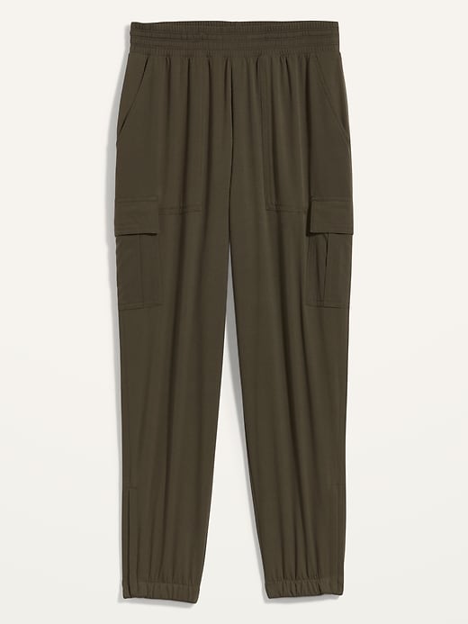 Image number 4 showing, High-Waisted StretchTech Mesh-Lined Jogger Cargo Pants