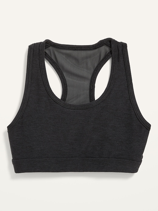 View large product image 1 of 3. Go-Dry Mesh-Trim Racerback Sports Bra for Girls