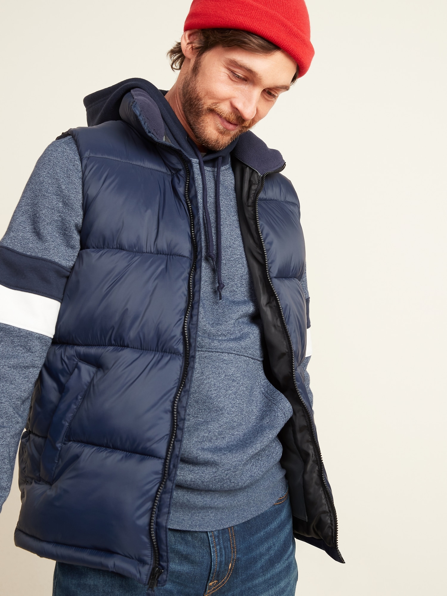 Old navy outlet mens puffer vests