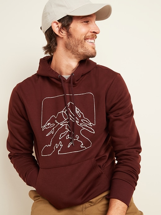View large product image 1 of 3. Mountains Graphic Pullover Hoodie