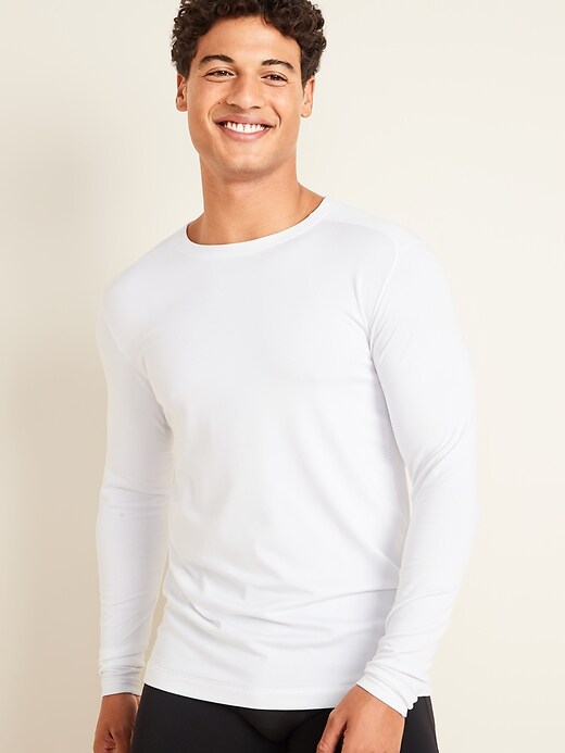 View large product image 1 of 2. Go-Dry Cool Odor-Control Long-Sleeve Base Layer Tee