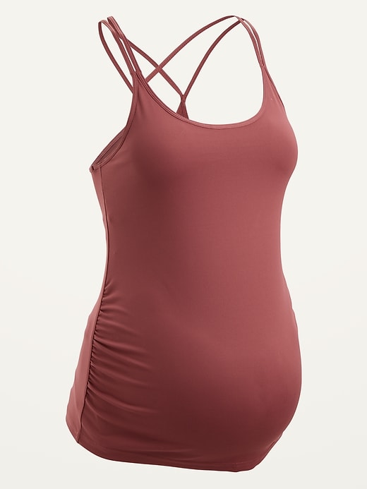 View large product image 1 of 1. Maternity Powersoft Strappy Performance Cami