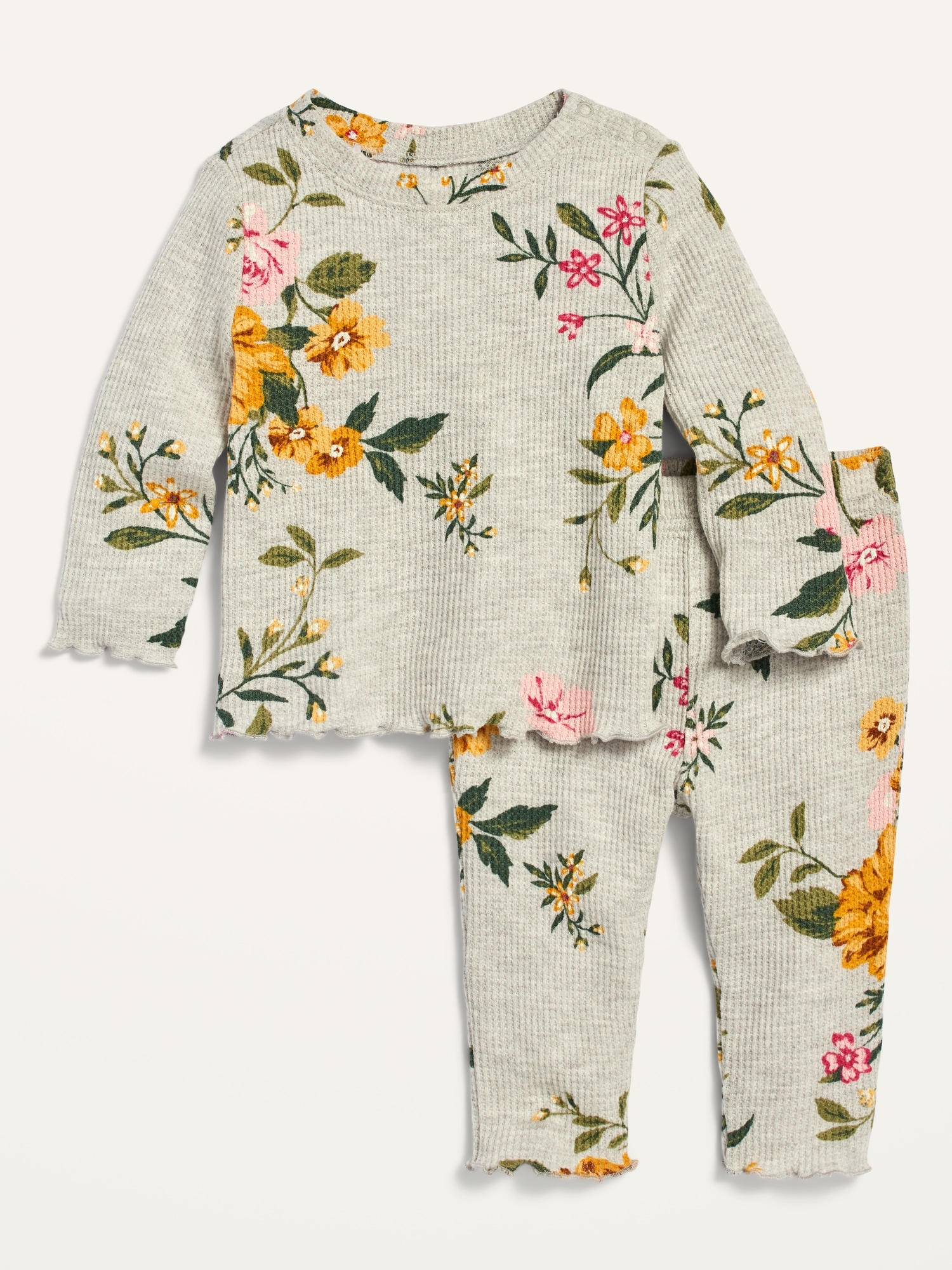 Unisex Cozy Thermal Top and Leggings Set for Baby | Old Navy