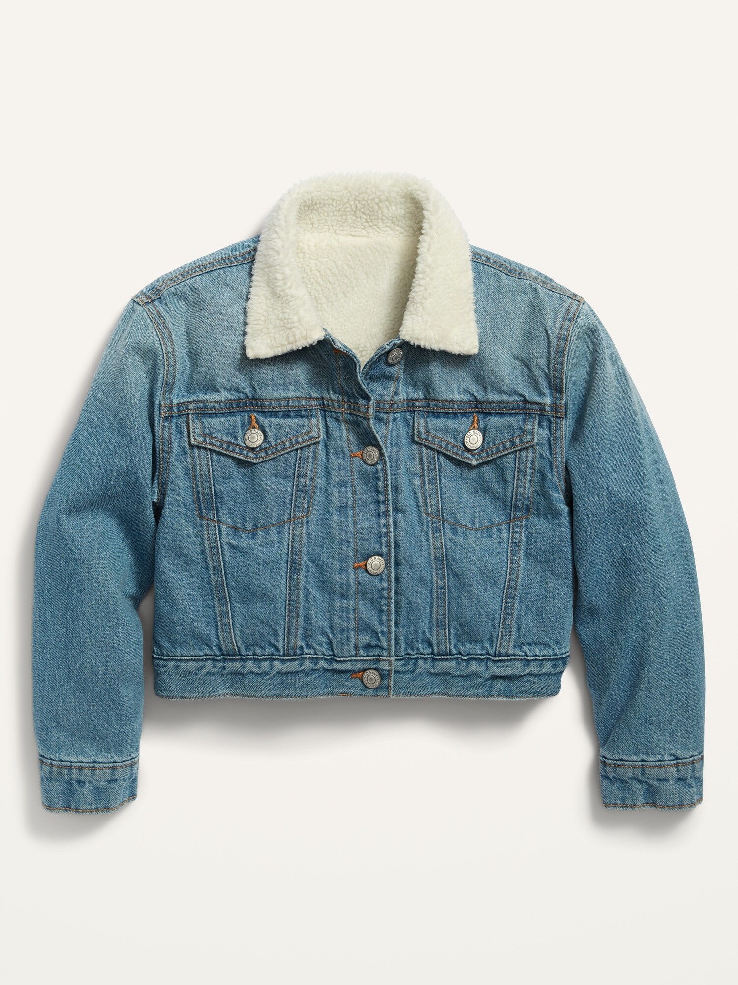 Sherpa-Lined Cropped Trucker Jacket for 