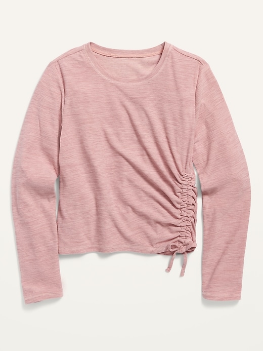 Old Navy Ultra-Soft Breathe ON Built-In Flex Side-Tie Tee for Girls. 1