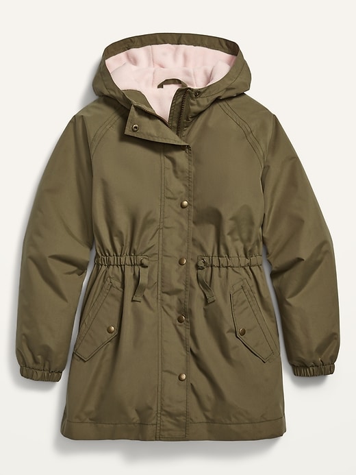 View large product image 1 of 1. Water-Resistant Hooded Parka for Girls