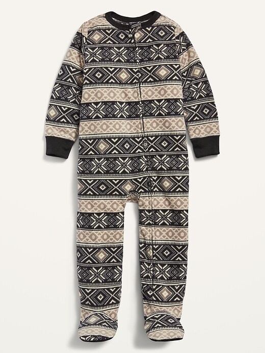 Unisex Micro Fleece Fair Isle Footie Pajama One Piece for Toddler Baby Old Navy