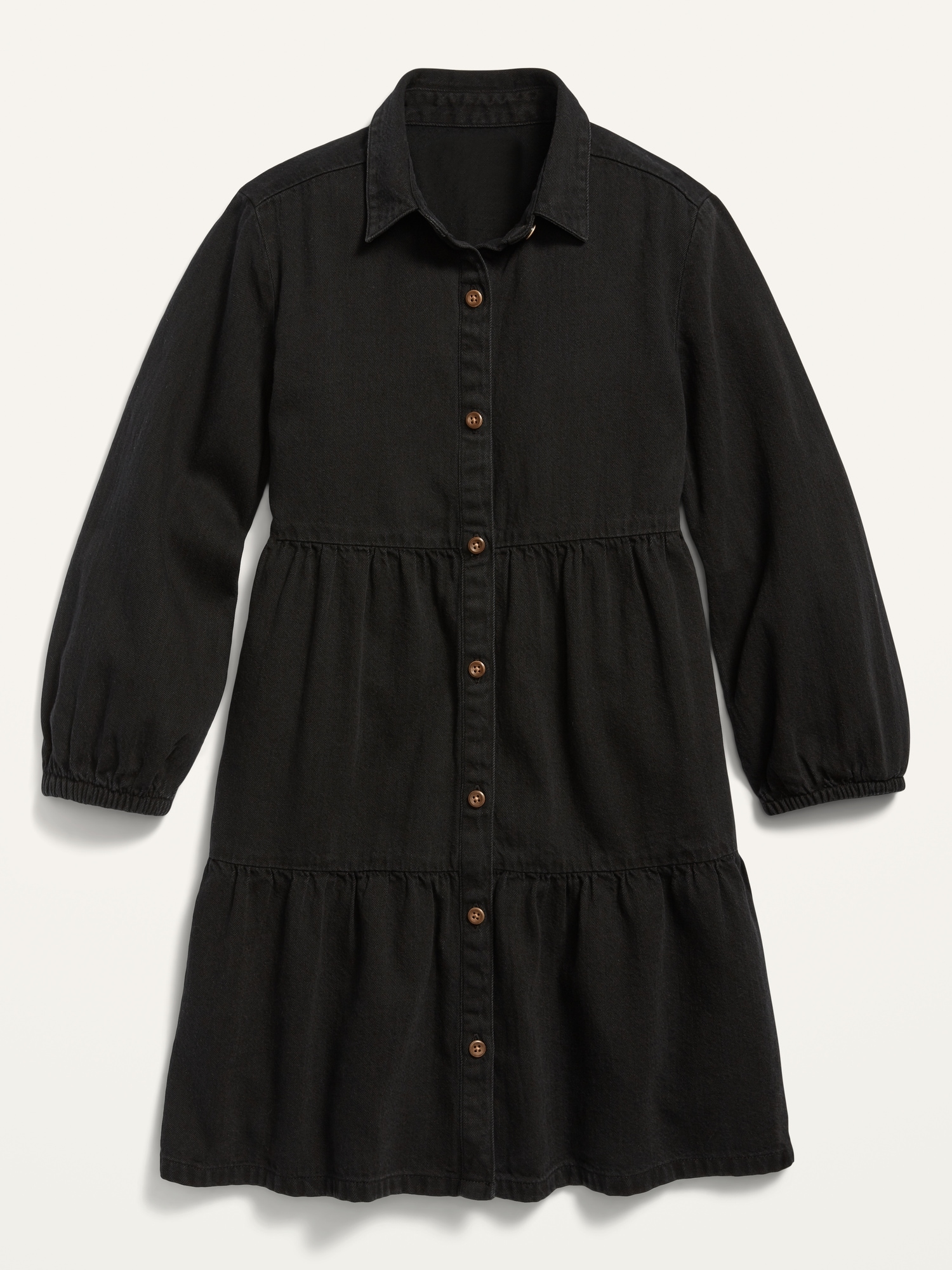 Buy Lyush Black Front Button Denim Shirt Dress For Girls Online at Best  Price | Distacart