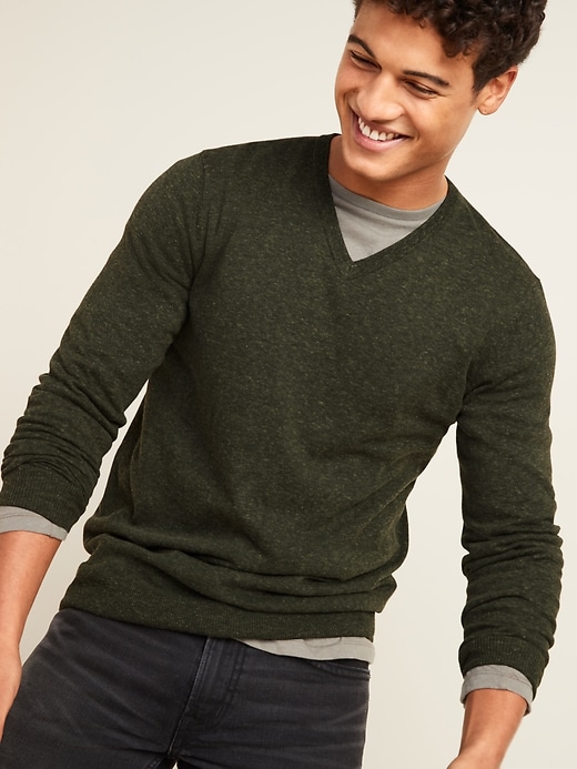 View large product image 1 of 2. Soft-Washed V-Neck Sweater