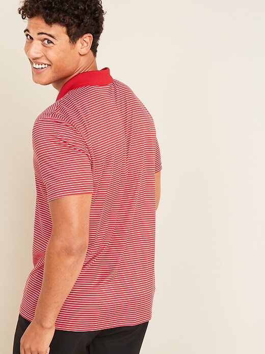 View large product image 2 of 3. Go-Dry Cool Odor-Control Striped Core Polo