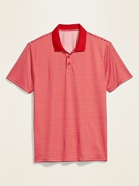 View large product image 3 of 3. Go-Dry Cool Odor-Control Striped Core Polo