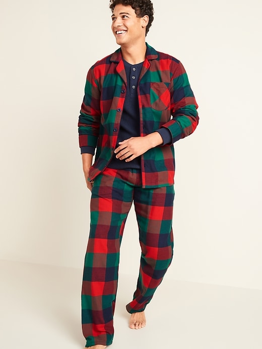 Old Navy Plaid Flannel Pajama Set for Men - 613668032000