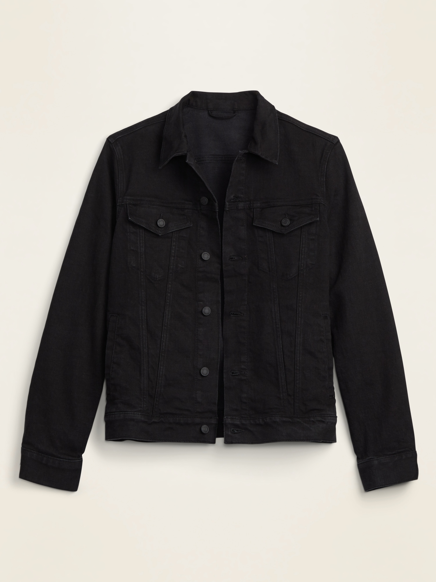 Men's Denim Trucker Jacket In Pitch Black Thursday