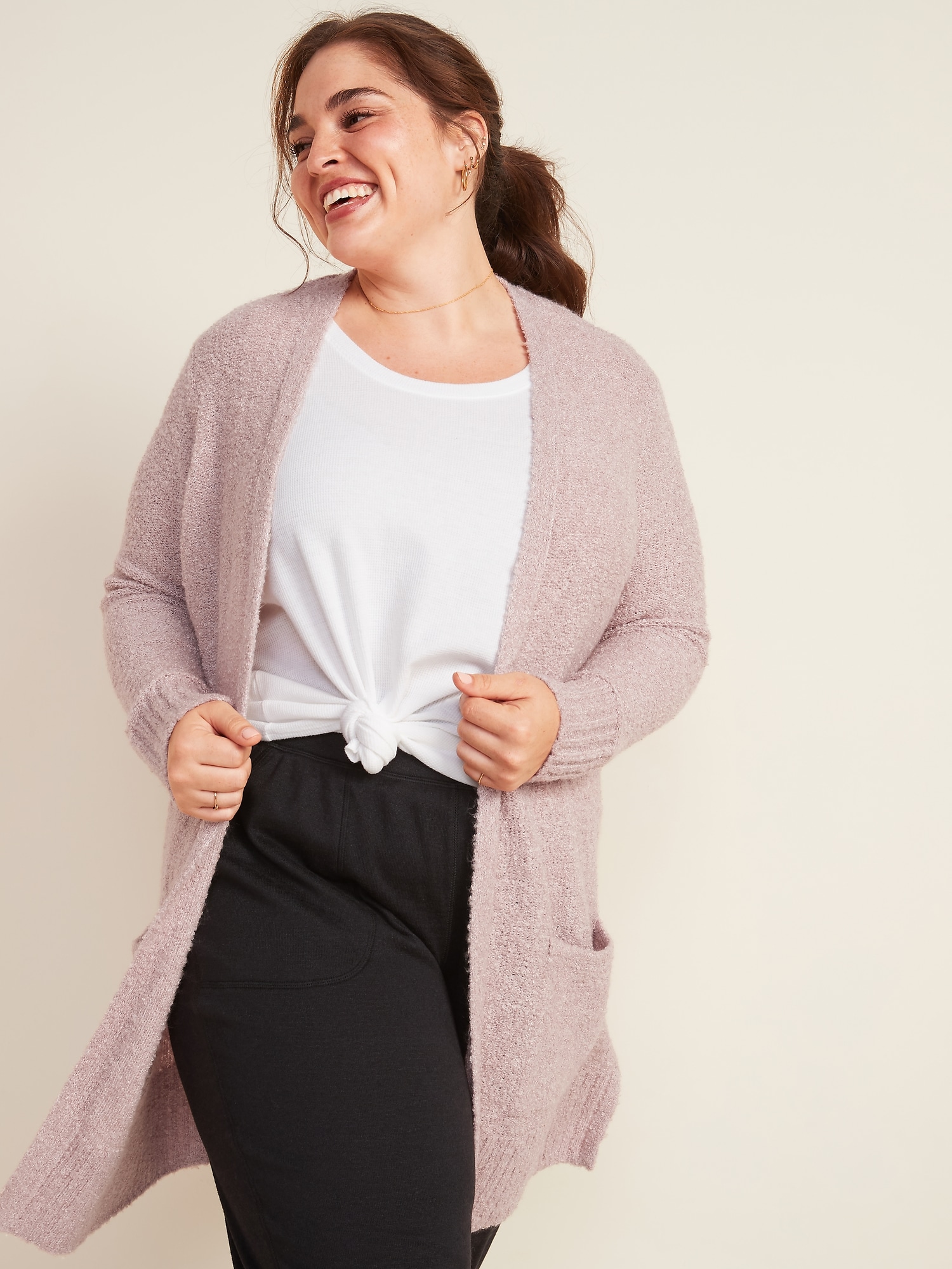 gap textured open front cardigan