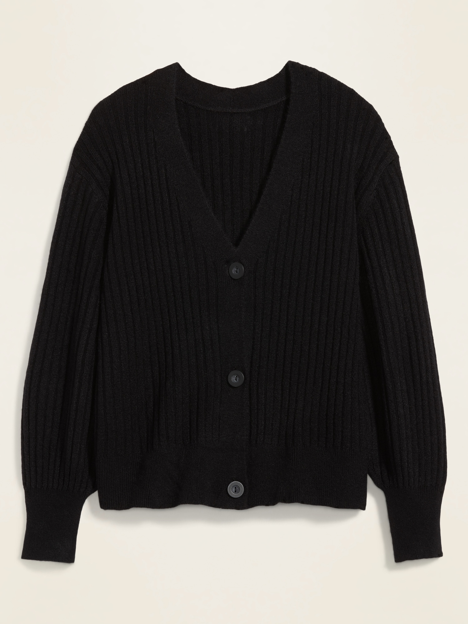 Rib-Knit V-Neck Plus-Size Cardigan Sweater | Old Navy
