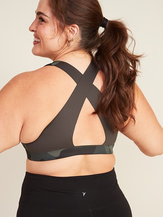 View large product image 2 of 3. Medium Support PowerSoft Bonded-Strap Plus-Size Sports Bra
