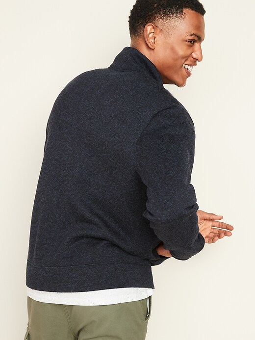 View large product image 2 of 3. Sweater-Fleece Mock-Neck Zip-Front Sweatshirt