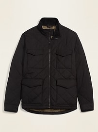 View large product image 3 of 3. Quilted Utility-Pocket Zip Jacket