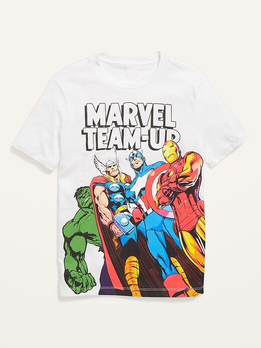 View large product image 1 of 2. Marvel&#153 Character Graphic Gender-Neutral Tee For Kids