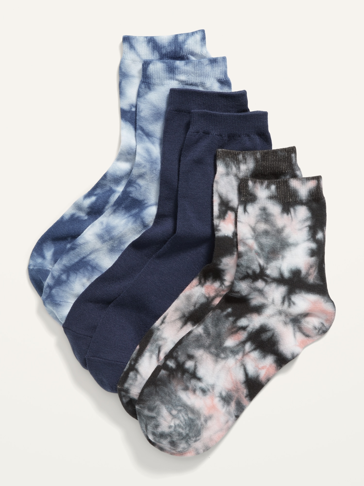 Novelty Quarter Crew Socks 3Pack for Women Old Navy