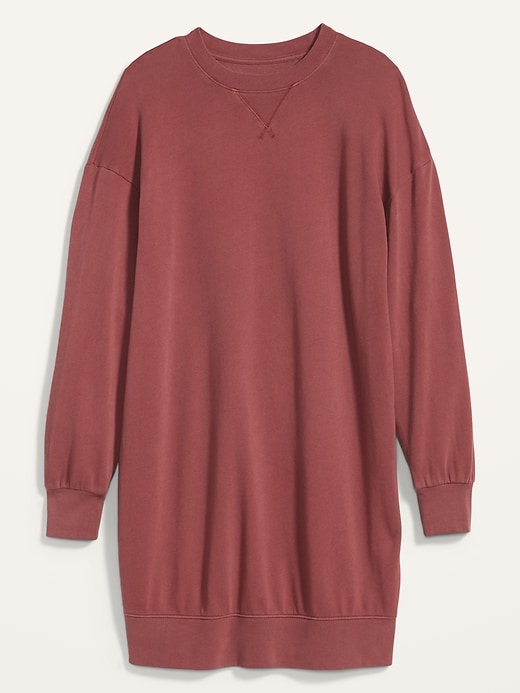 Image number 4 showing, Garment-Dyed Sweatshirt Shift Dress