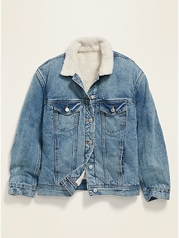 jean jacket with sherpa inside
