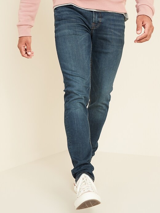 Image number 1 showing, Super Skinny Built-In Flex Max Medium-Wash Jeans