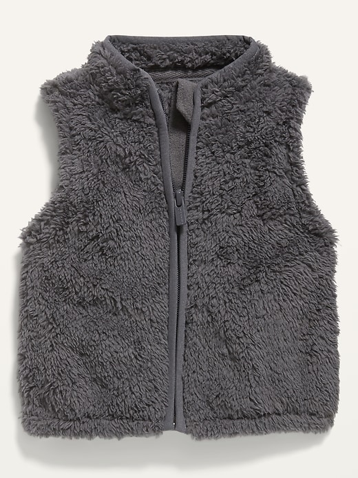 View large product image 1 of 1. Unisex Sherpa Zip Vest for Baby