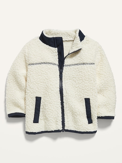 View large product image 1 of 1. Unisex Sherpa Zip Jacket for Baby