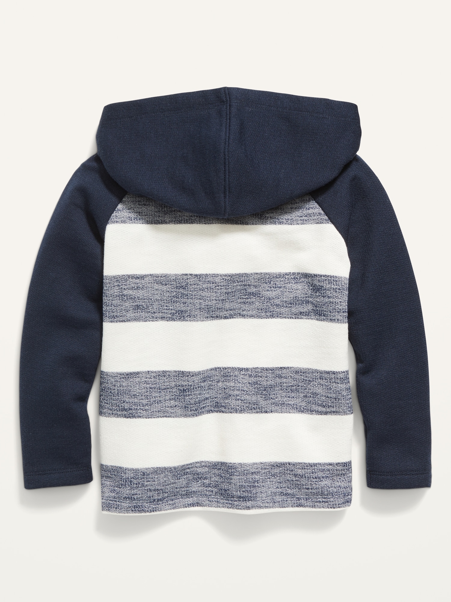 Unisex Striped Raglan Snap-Front Hoodie for Toddler | Old Navy