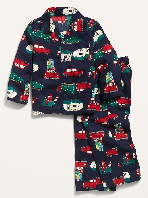 View large product image 2 of 3. Unisex Holiday-Print Pajama Set for Toddler