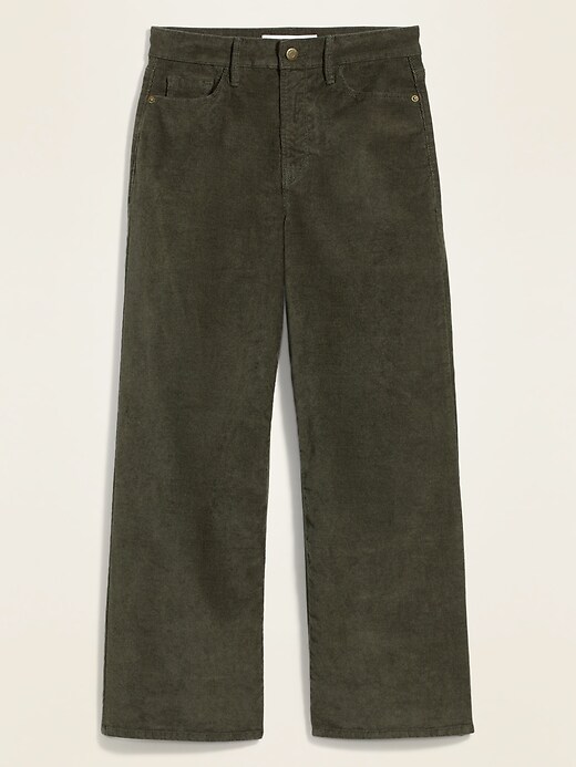 Image number 4 showing, Extra High-Waisted Wide-Leg Corduroy Crop Pants for Women